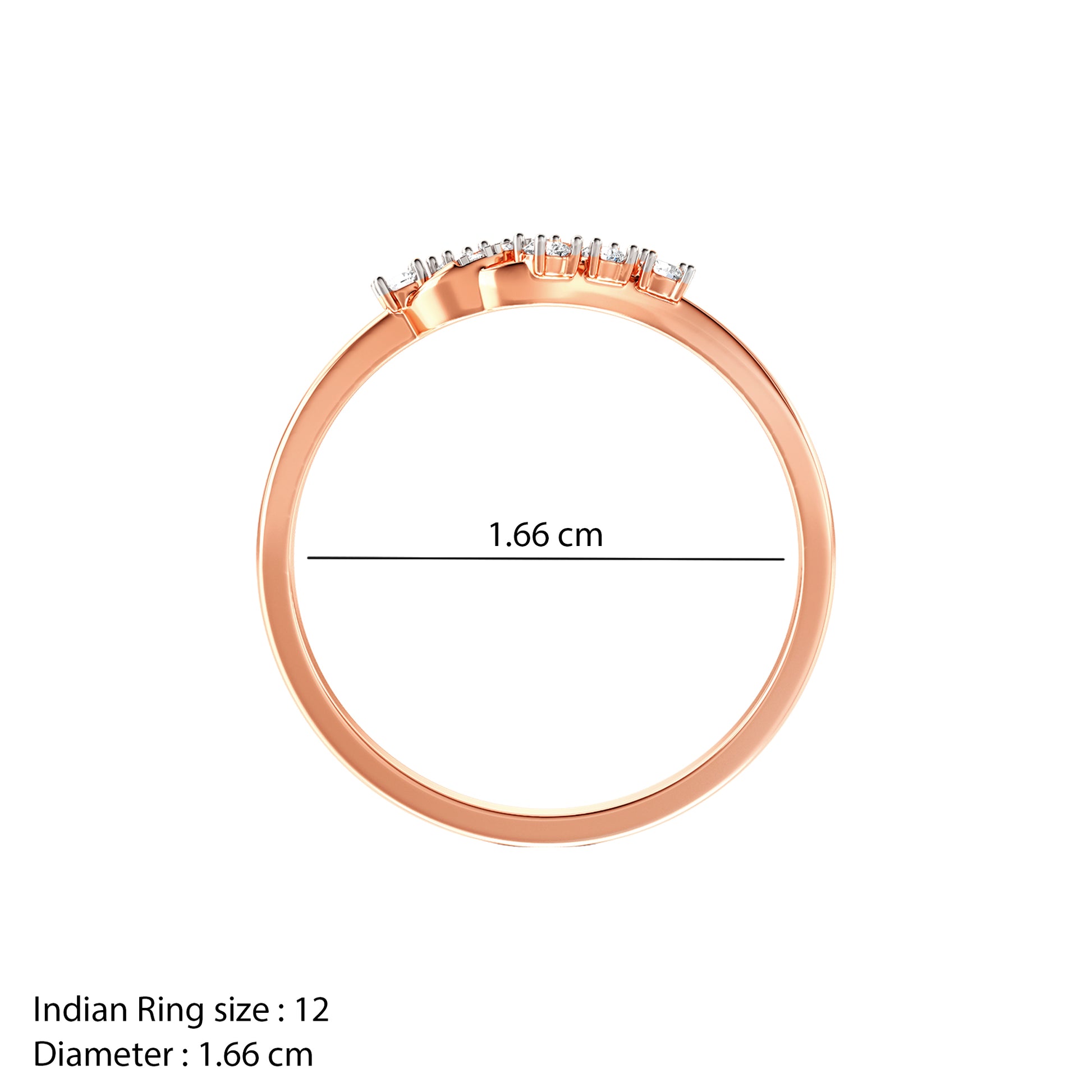 Rose Gold Shimmera Lab Grown Diamond Ring (Size 12)