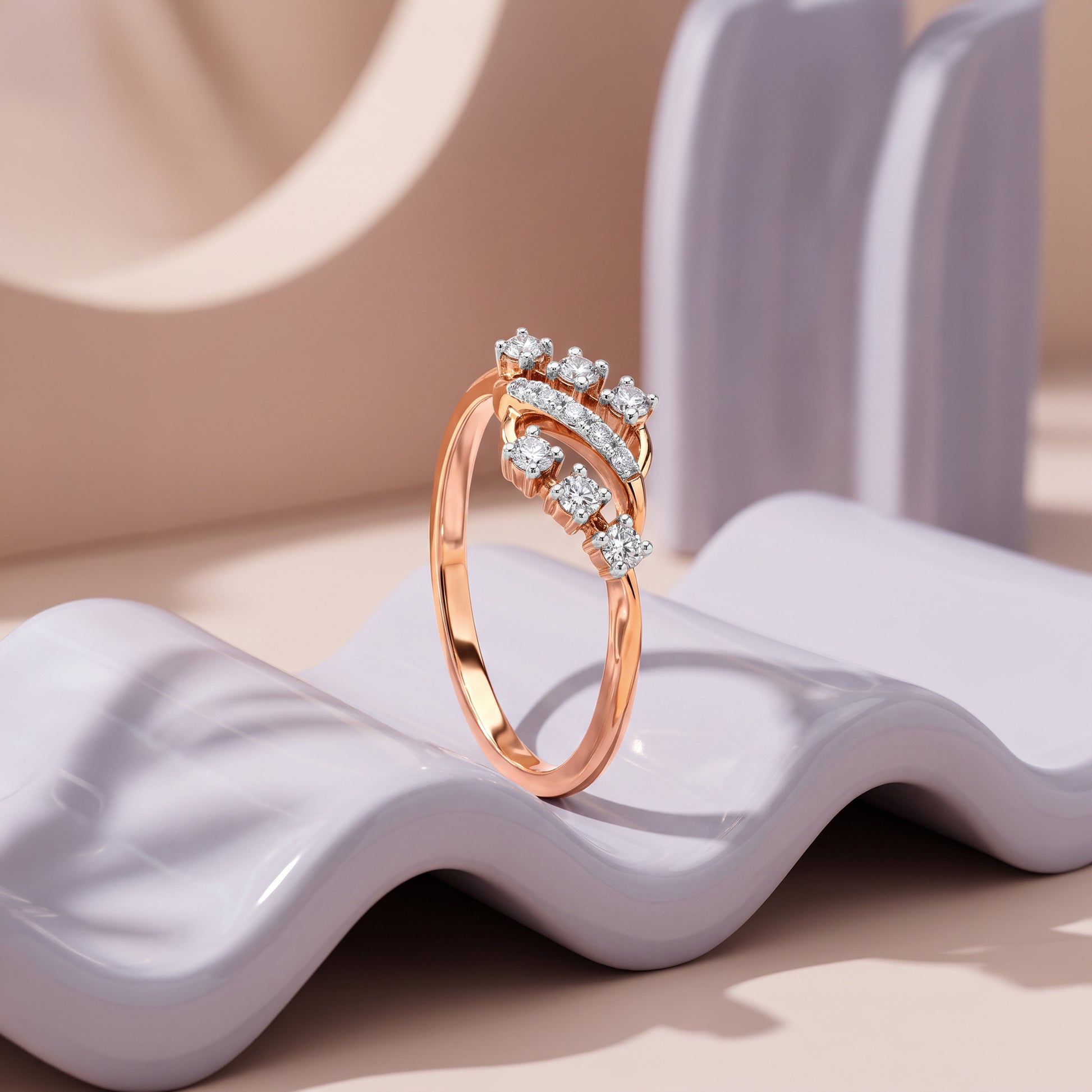 Rose Gold Shimmera Lab Grown Diamond Ring (Size 12)