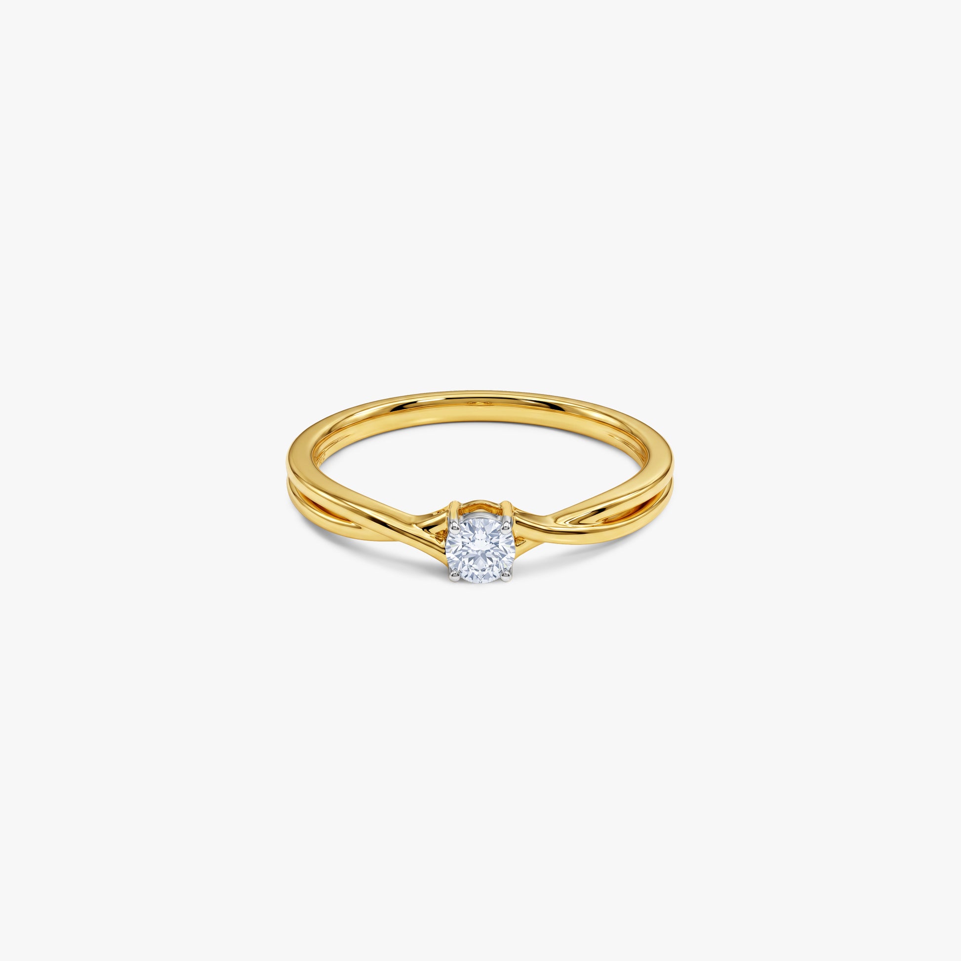 Gold Twine of Light Lab Grown Diamond Ring (Size 12)