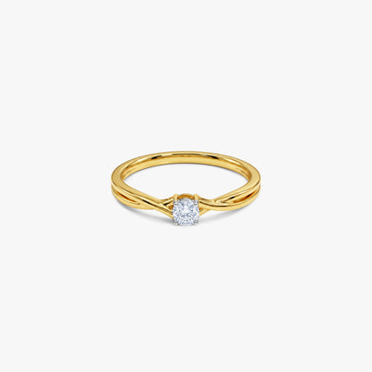 Gold Twine of Light Lab Grown Diamond Ring (Size 12)