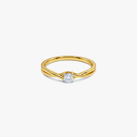 Gold Twine of Light Lab Grown Diamond Ring (Size 12)