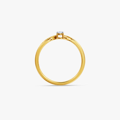 Gold Twine of Light Lab Grown Diamond Ring (Size 12)