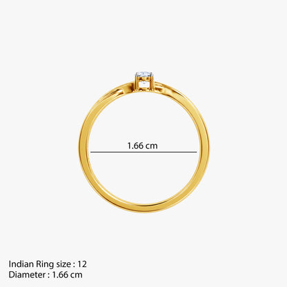 Gold Twine of Light Lab Grown Diamond Ring (Size 12)