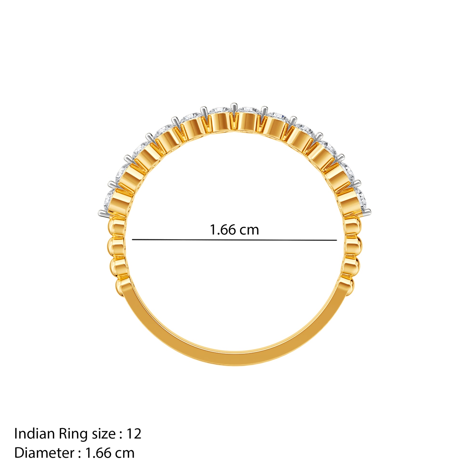Gold Linnea Lab Grown Diamond Ring (Size 12)