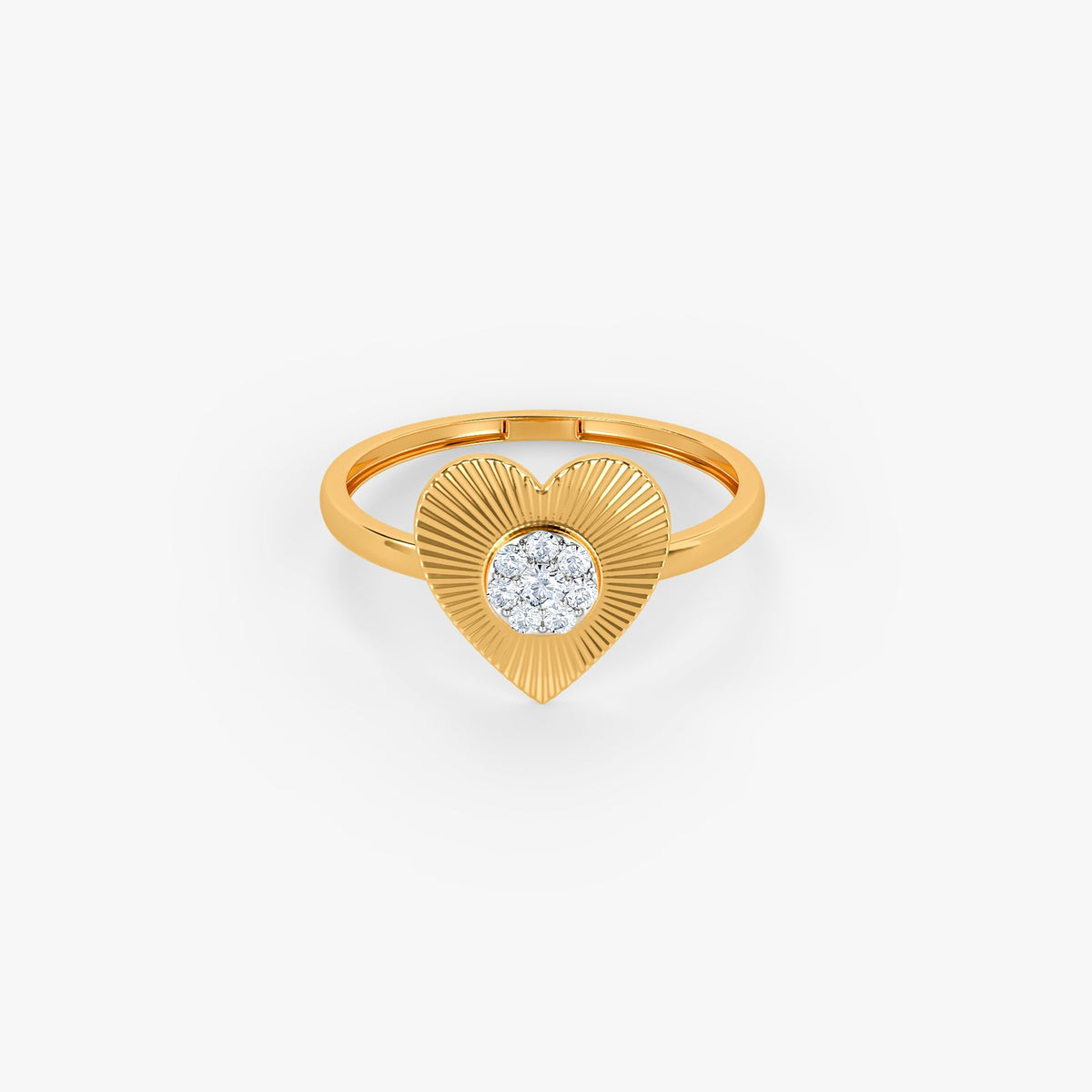 Gold Hearts Promise Lab Grown Diamond Ring (Size 12)
