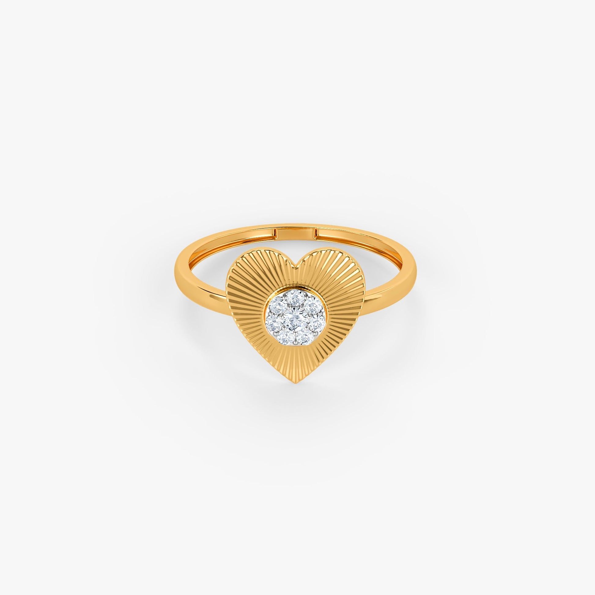 Gold Hearts Promise Lab Grown Diamond Ring (Size 12)