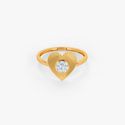 Gold Hearts Promise Lab Grown Diamond Ring (Size 12)