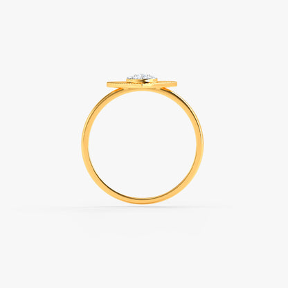 Gold Hearts Promise Lab Grown Diamond Ring (Size 12)