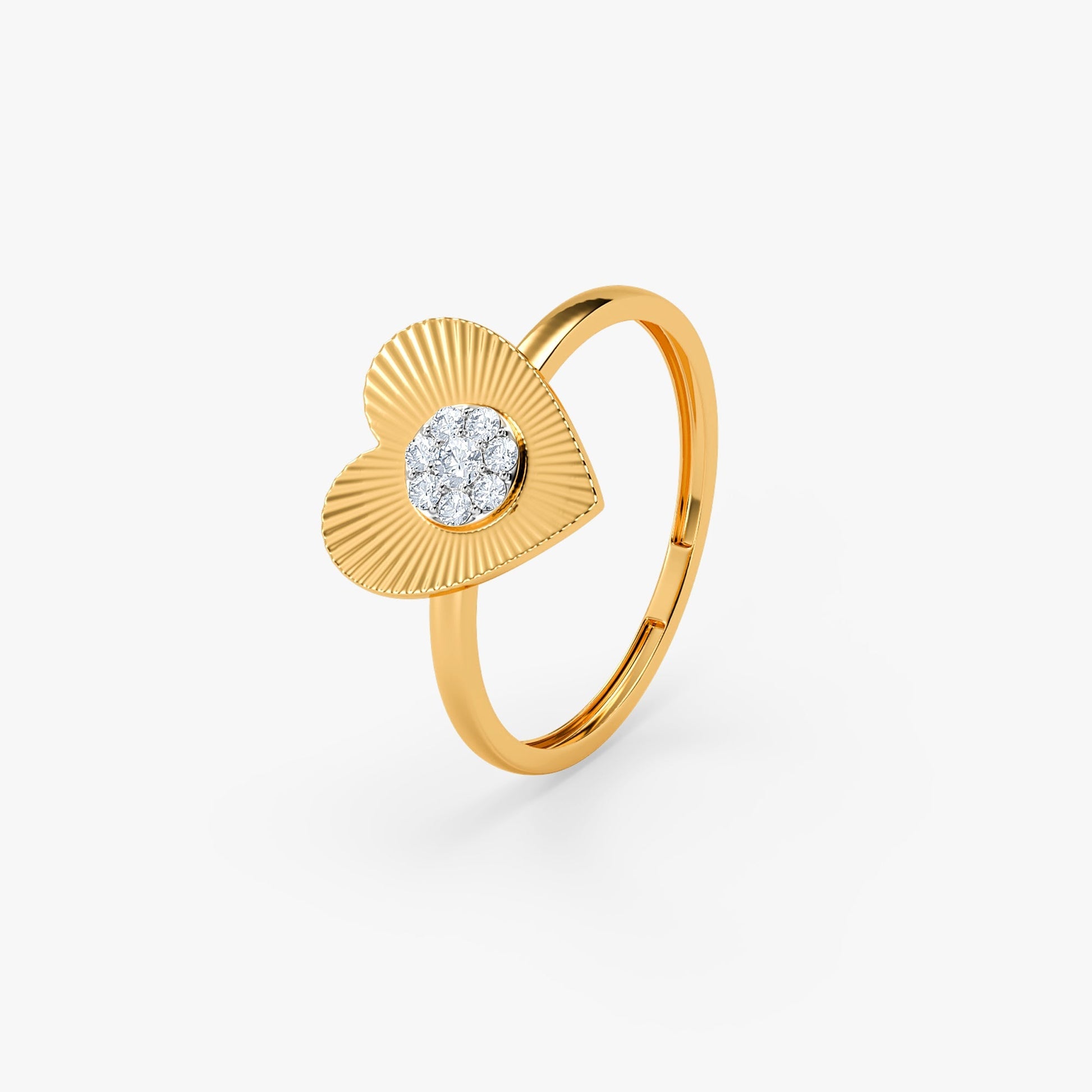 Gold Hearts Promise Lab Grown Diamond Ring (Size 12)