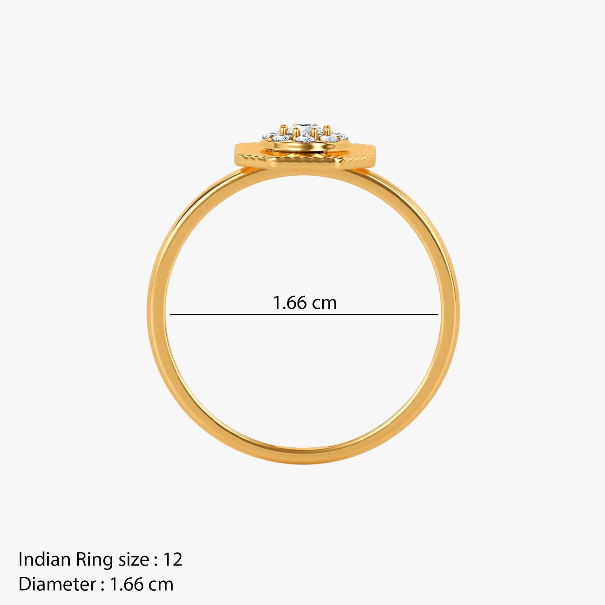 Gold Evienne Lab Grown Diamond Ring (Size 12)