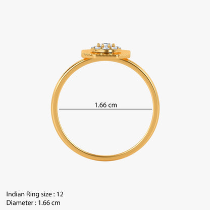 Gold Evienne Lab Grown Diamond Ring (Size 12)