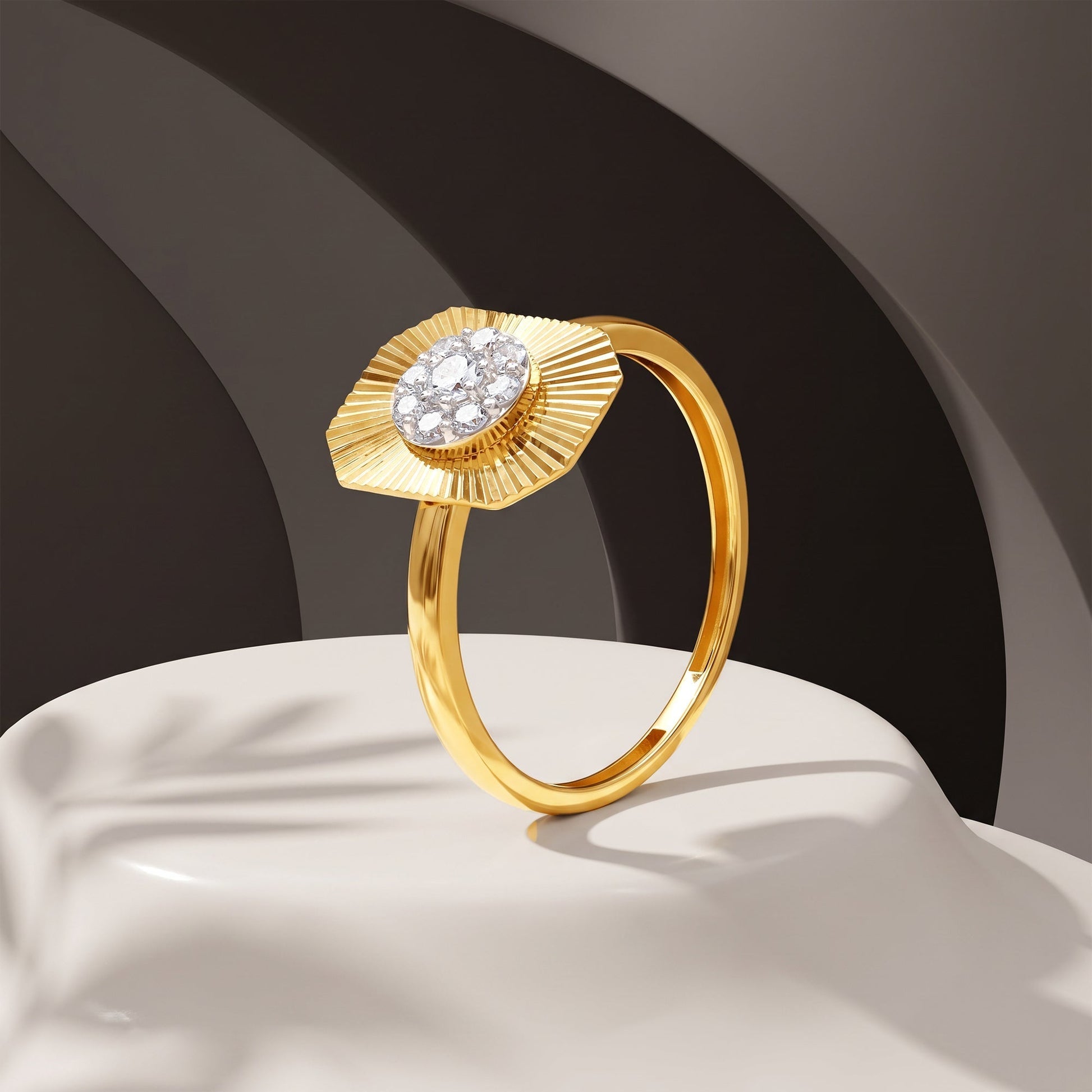 Gold Evienne Lab Grown Diamond Ring (Size 12)