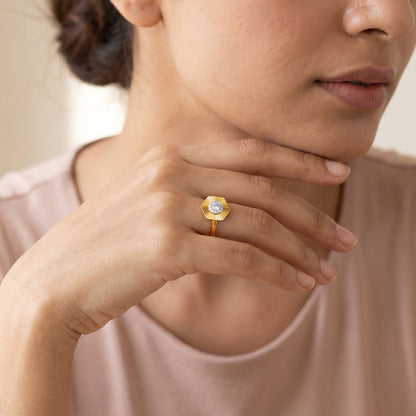 Gold Isyelle Lab Grown Diamond Ring (Size 12)