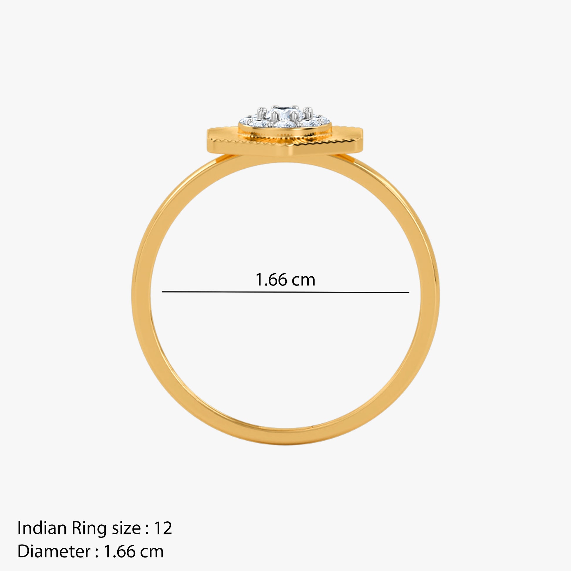 Gold Isyelle Lab Grown Diamond Ring (Size 12)