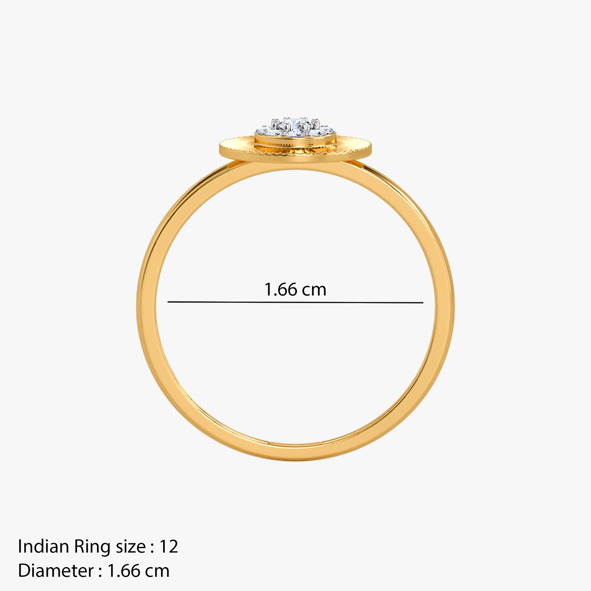 Gold Corielle Lab Grown Diamond Ring (Size 12)