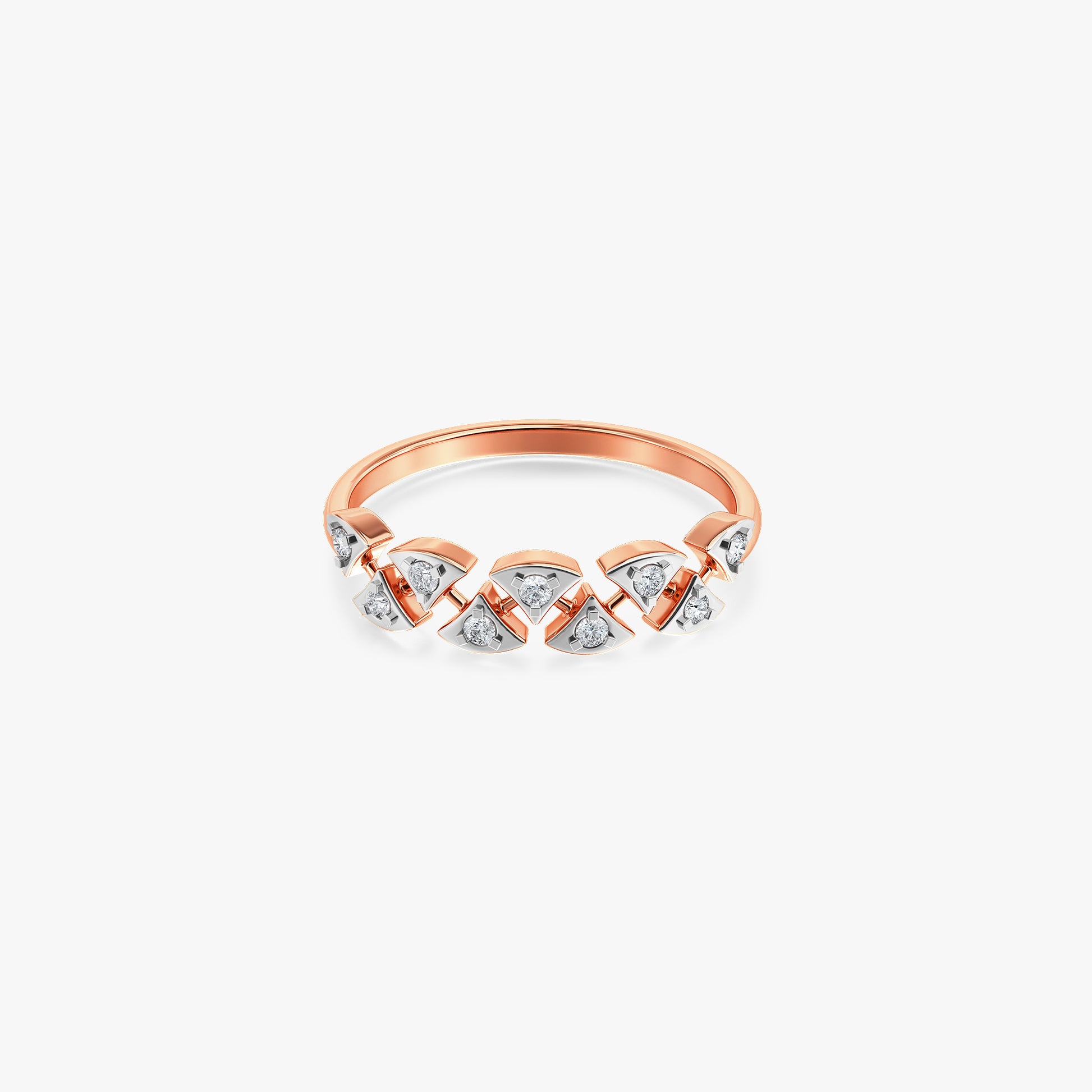 Rose Gold Petal Promise Lab Grown Diamond Ring (Size 12)