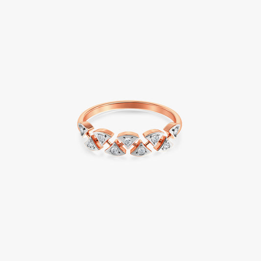 Rose Gold Petal Promise Lab Grown Diamond Ring (Size 12)
