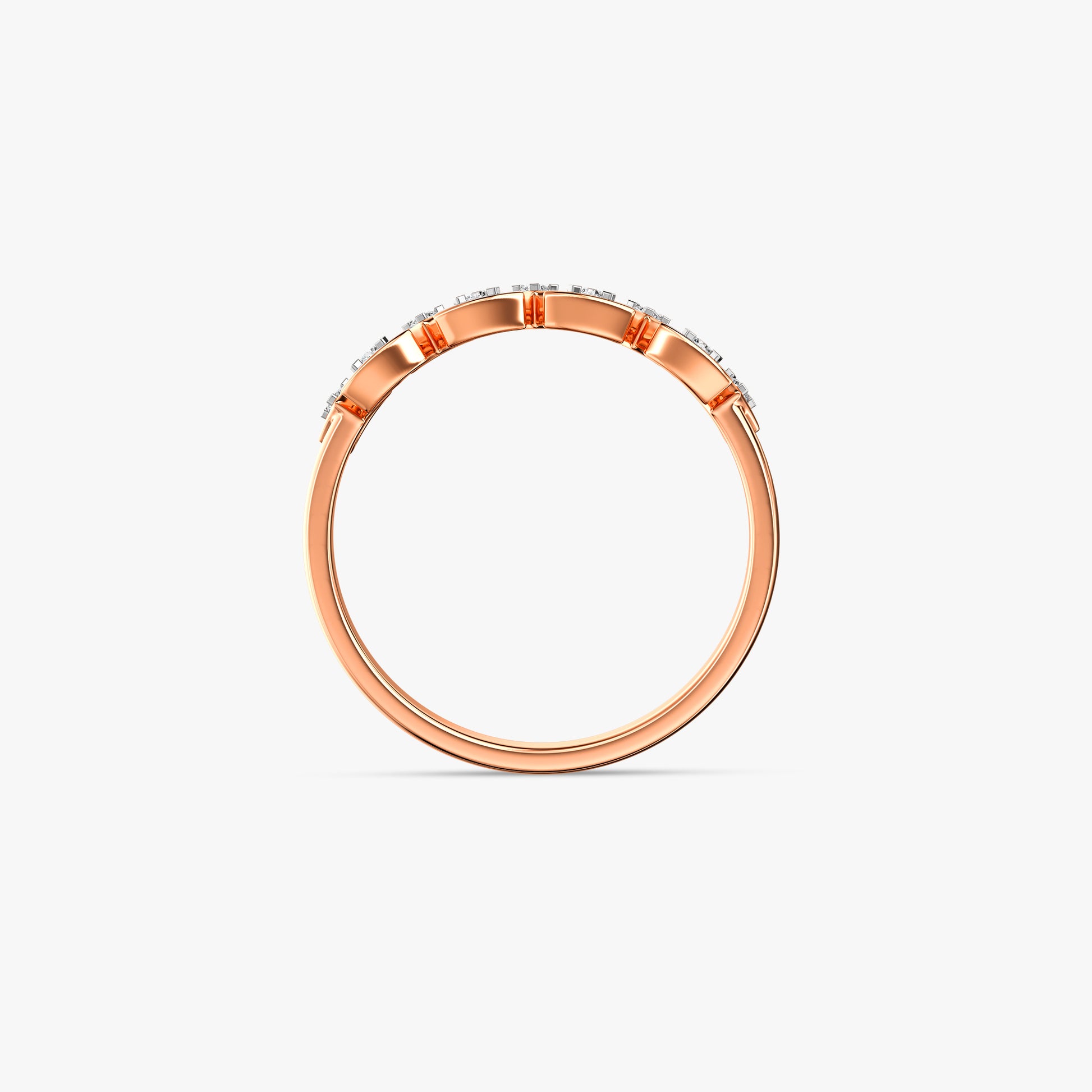Rose Gold Petal Promise Lab Grown Diamond Ring (Size 12)