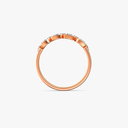 Rose Gold Petal Promise Lab Grown Diamond Ring (Size 12)