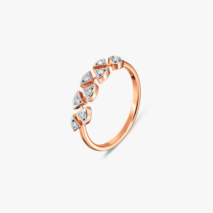 Rose Gold Petal Promise Lab Grown Diamond Ring (Size 12)
