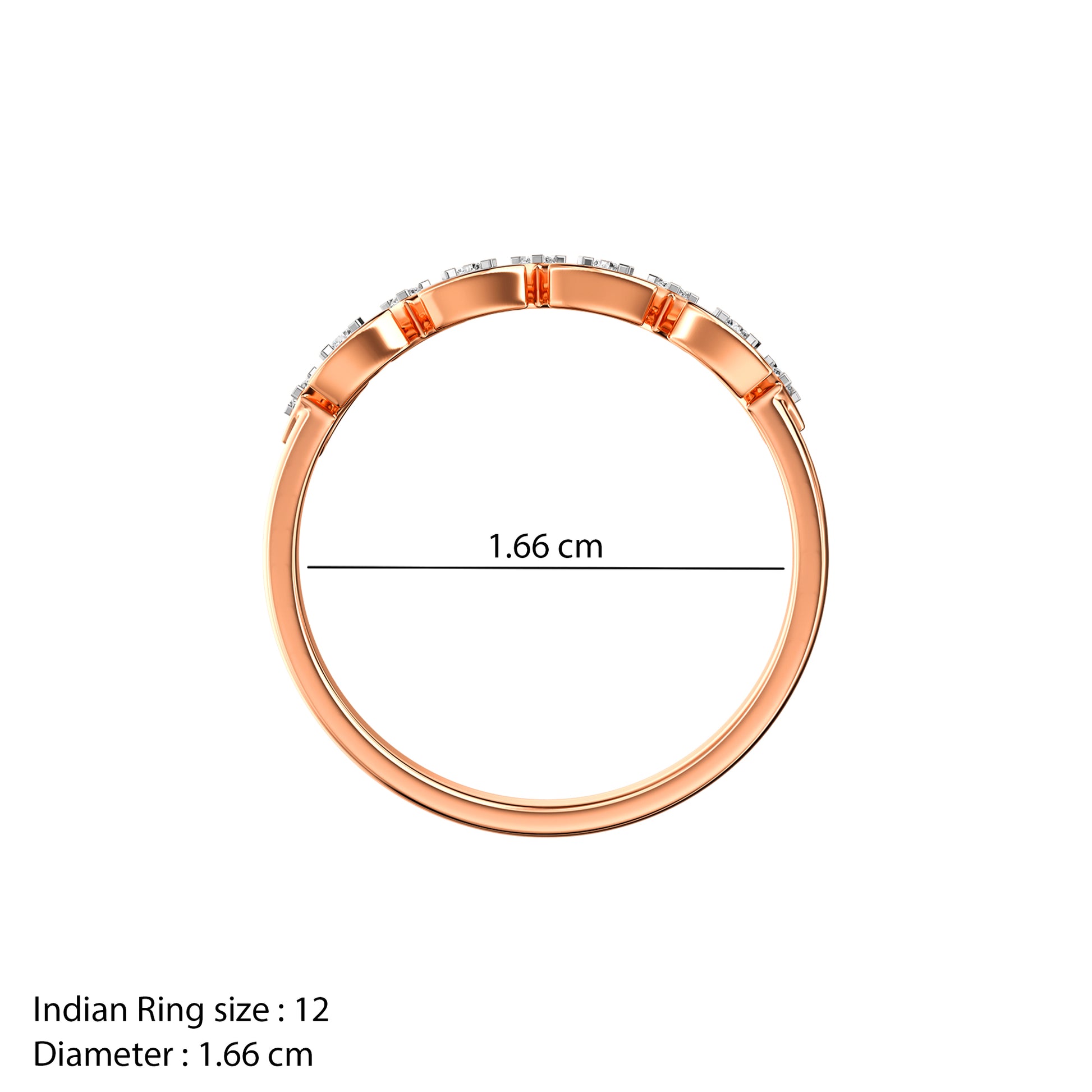 Rose Gold Petal Promise Lab Grown Diamond Ring (Size 12)