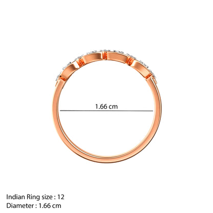 Rose Gold Petal Promise Lab Grown Diamond Ring (Size 12)