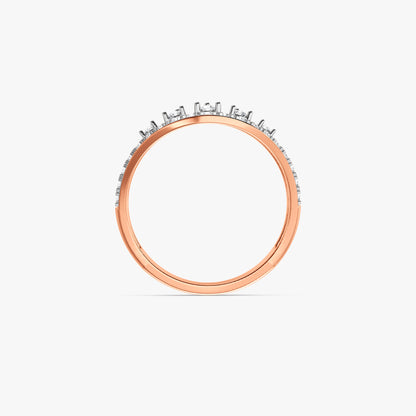 Rose Gold Celestial Arc Lab Grown Diamond Ring (Size 12)