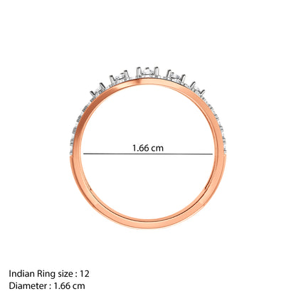 Rose Gold Celestial Arc Lab Grown Diamond Ring (Size 12)