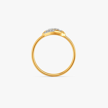 Gold Endless Flow Lab Grown Diamond Ring (Size 12)