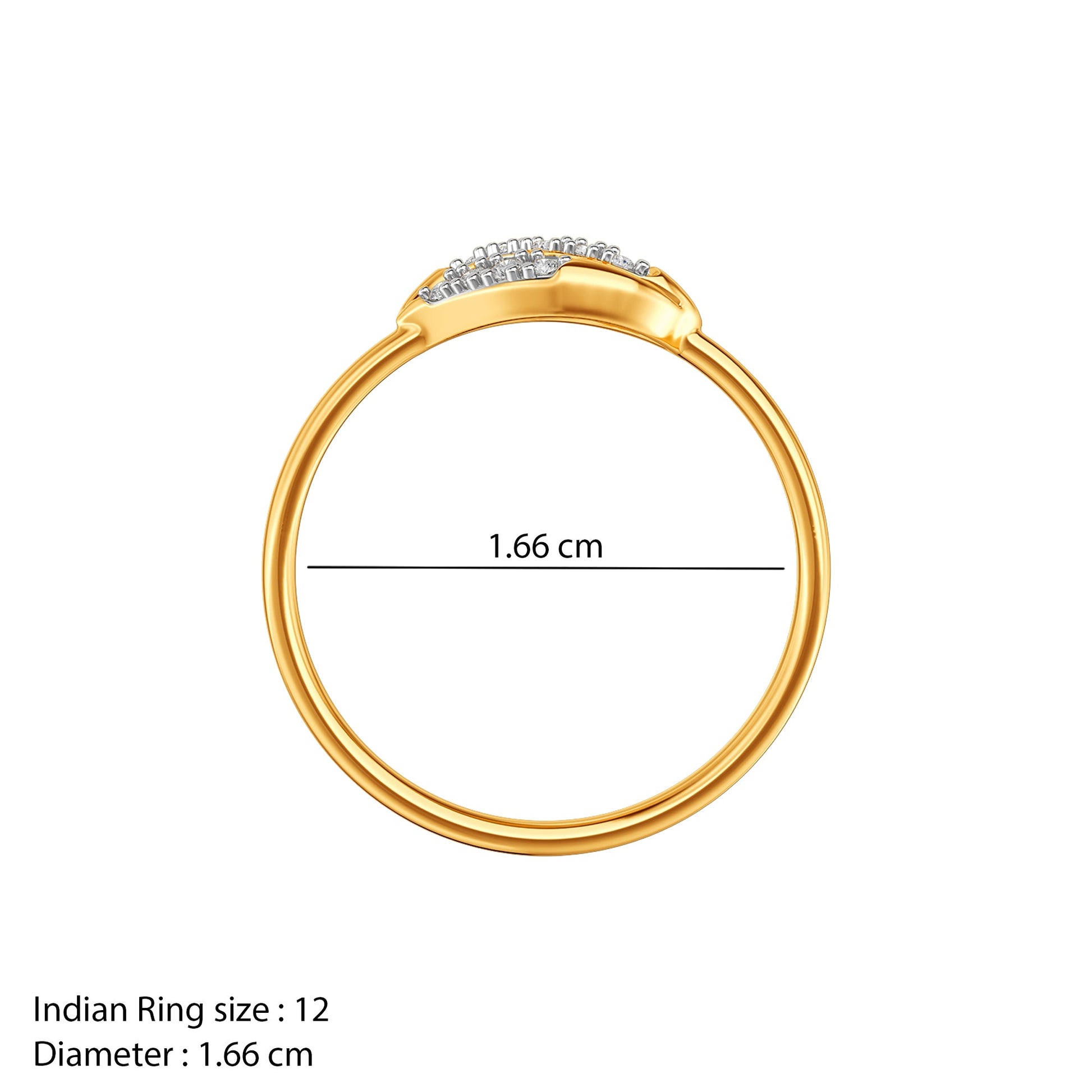Gold Endless Flow Lab Grown Diamond Ring (Size 12)