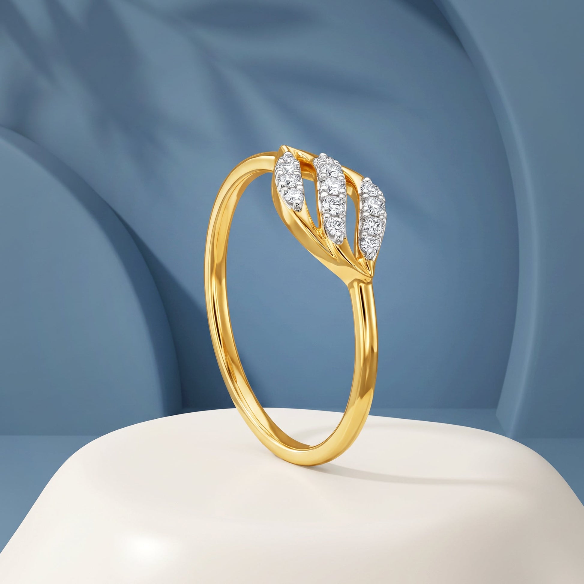 Gold Endless Flow Lab Grown Diamond Ring (Size 12)