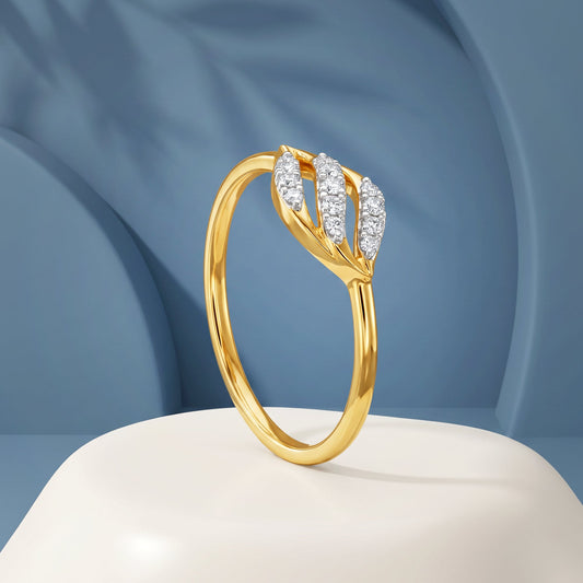 Gold Endless Flow Lab Grown Diamond Ring (Size 12)