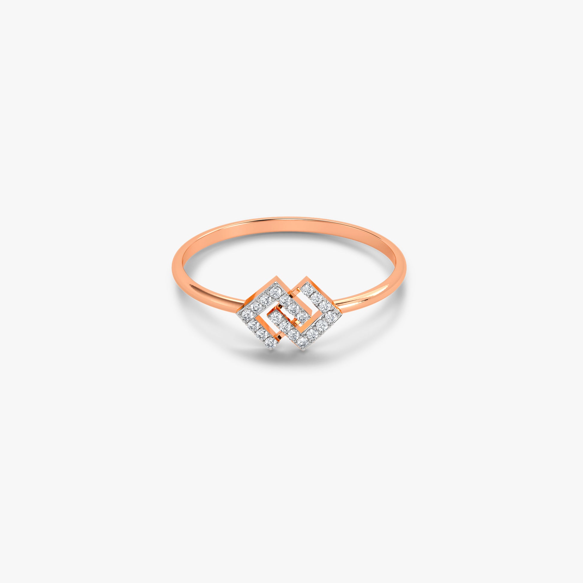 Rose Gold Elan Cascade Lab Grown Diamond Ring (Size 12)