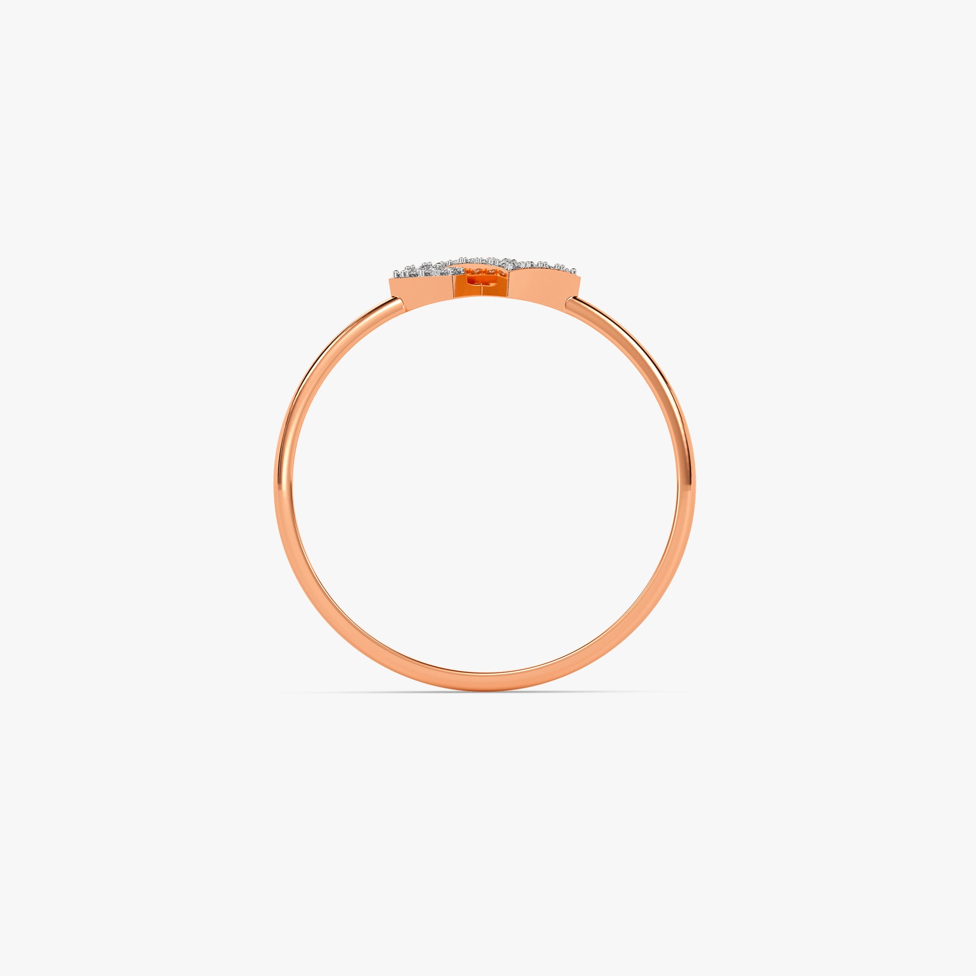 Rose Gold Elan Cascade Lab Grown Diamond Ring (Size 12)