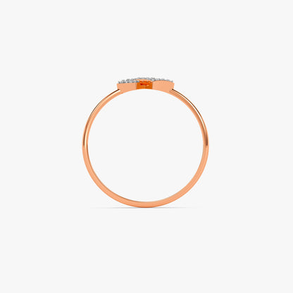 Rose Gold Elan Cascade Lab Grown Diamond Ring (Size 12)