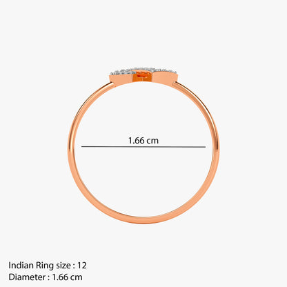 Rose Gold Elan Cascade Lab Grown Diamond Ring (Size 12)