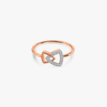 Rose Gold Interlace Love Lab Grown Diamond Ring (Size 12)