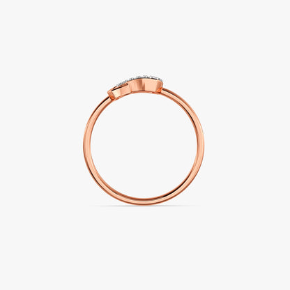 Rose Gold Interlace Love Lab Grown Diamond Ring (Size 12)
