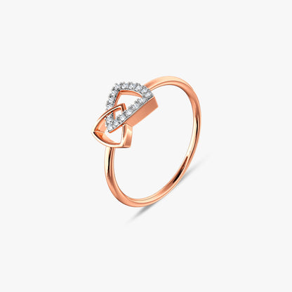 Rose Gold Interlace Love Lab Grown Diamond Ring (Size 12)