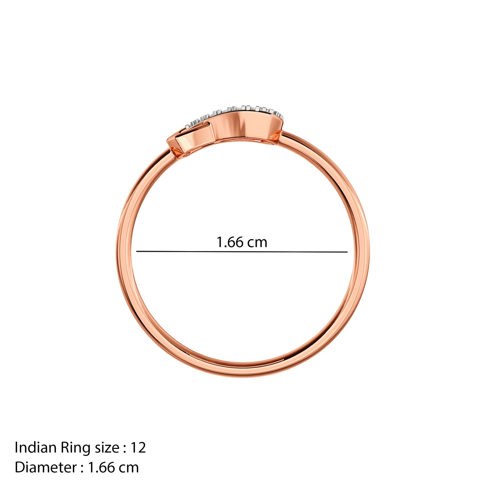 Rose Gold Interlace Love Lab Grown Diamond Ring (Size 12)