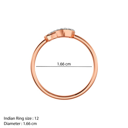 Rose Gold Interlace Love Lab Grown Diamond Ring (Size 12)