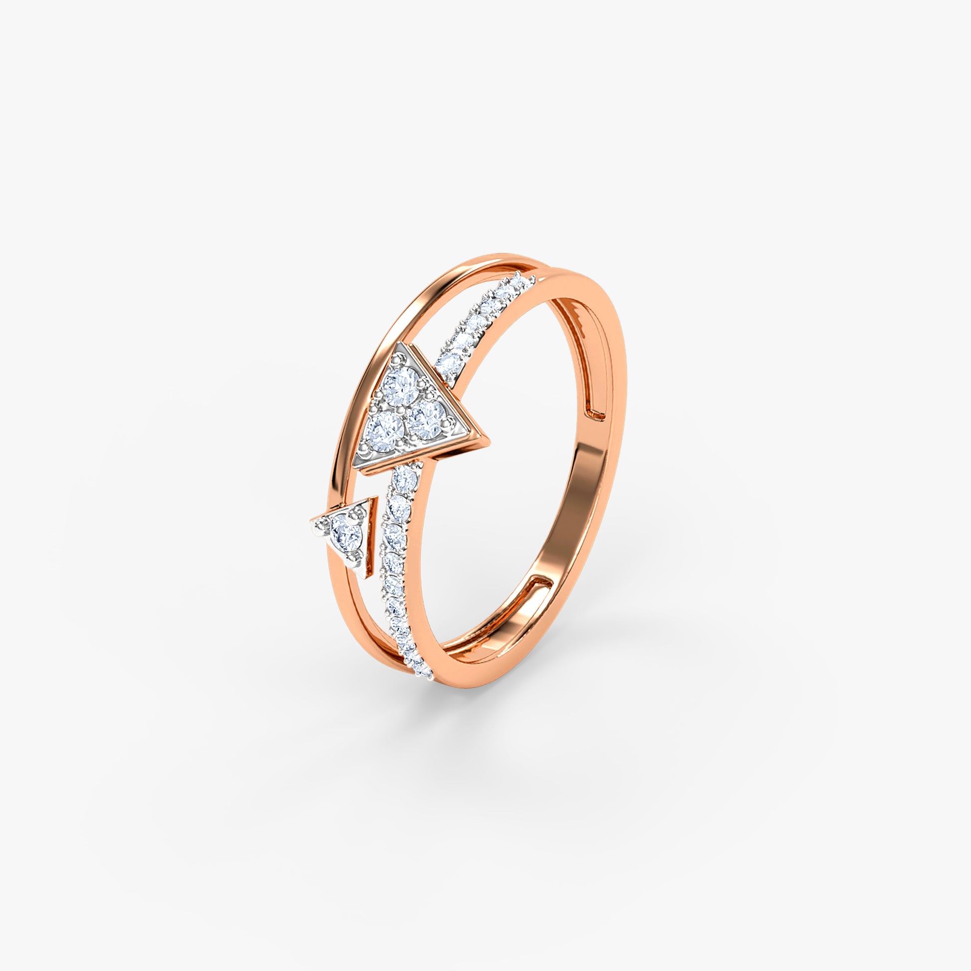 Rose Gold Escher Lab Grown Diamond Ring (Size 12)
