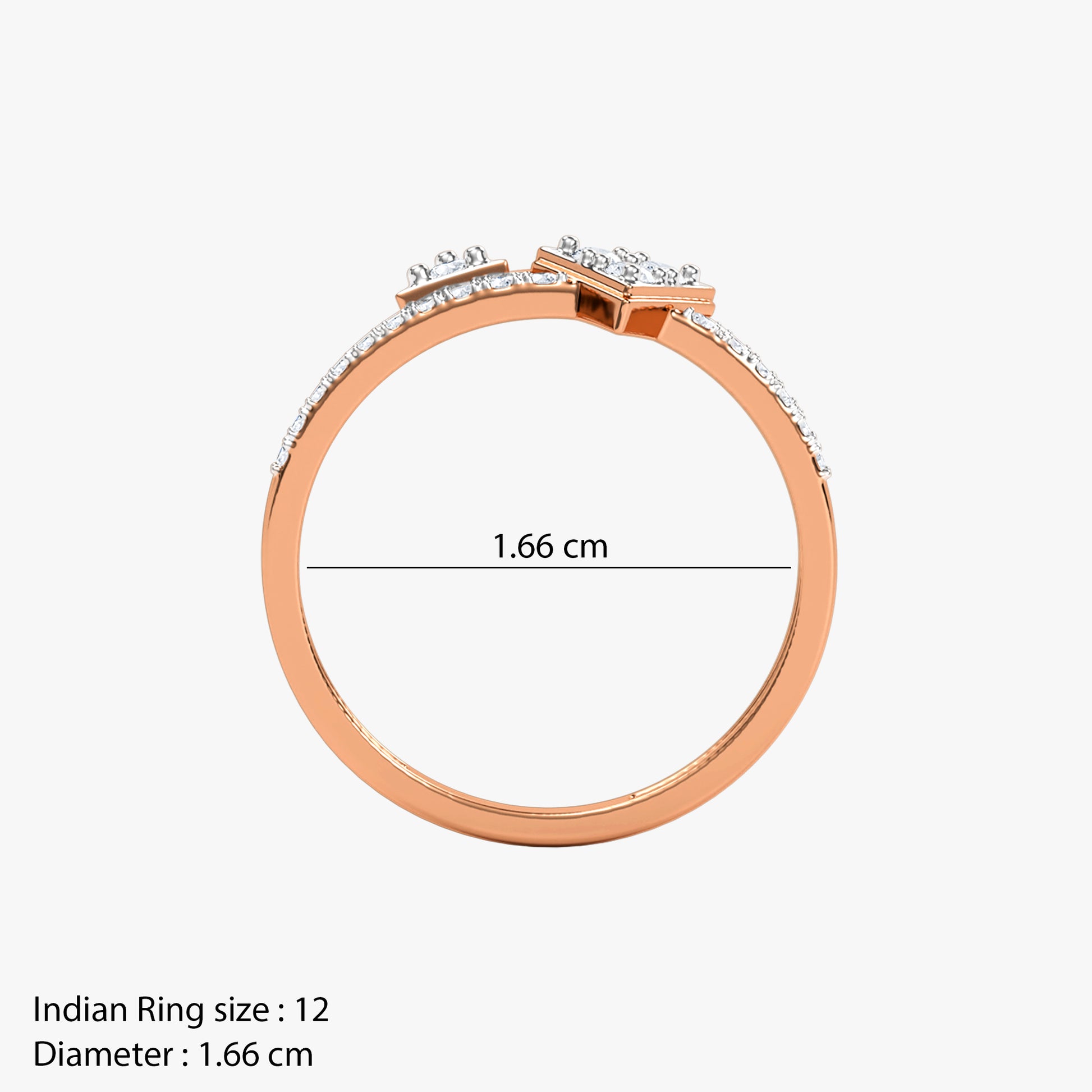 Rose Gold Escher Lab Grown Diamond Ring (Size 12)