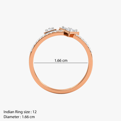 Rose Gold Escher Lab Grown Diamond Ring (Size 12)
