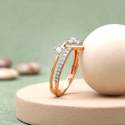 Rose Gold Escher Lab Grown Diamond Ring (Size 12)