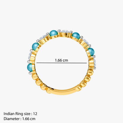 Gold Usha Lab Grown Diamond Ring (Size 12)