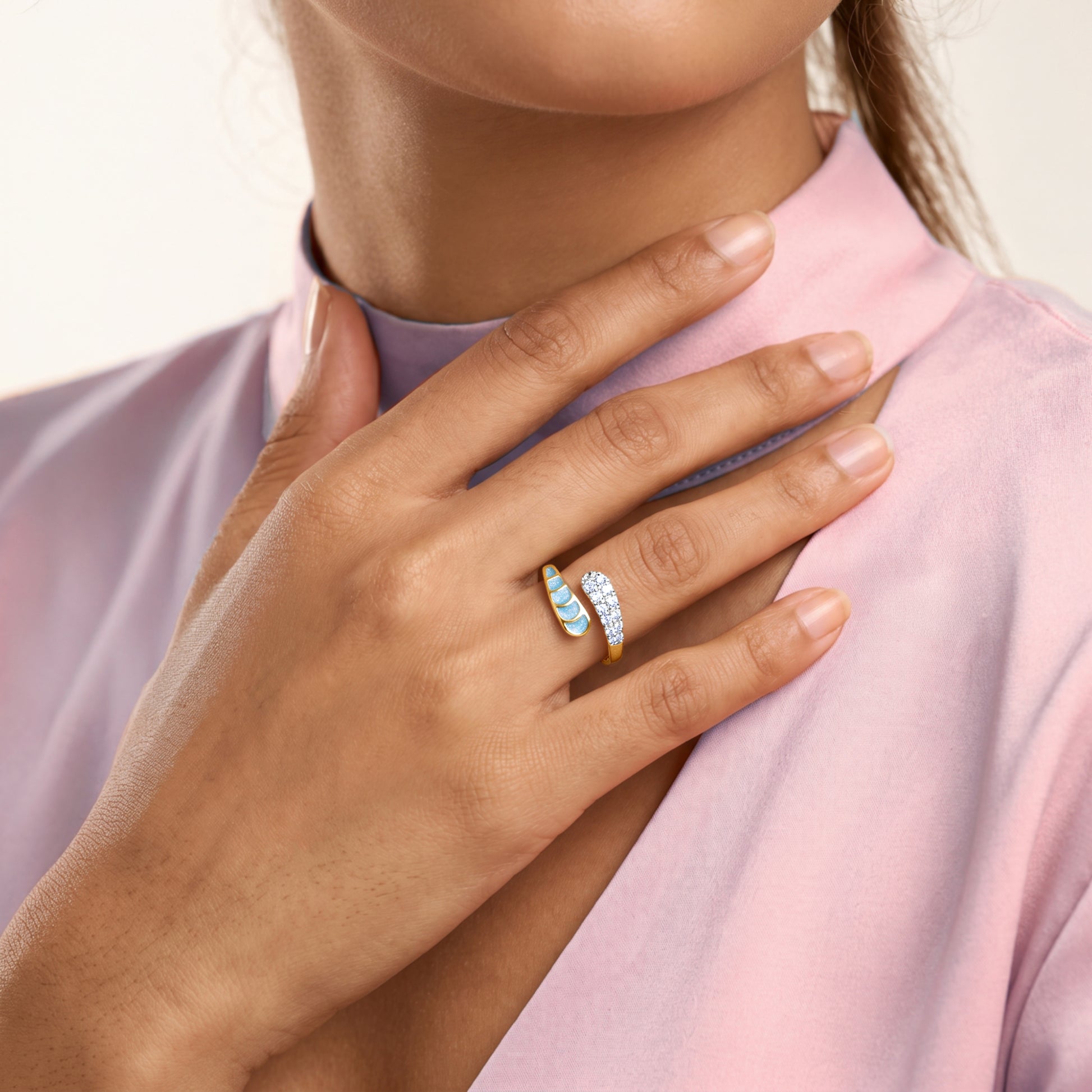 Gold Megh Lab Grown Diamond Ring (Size 12)