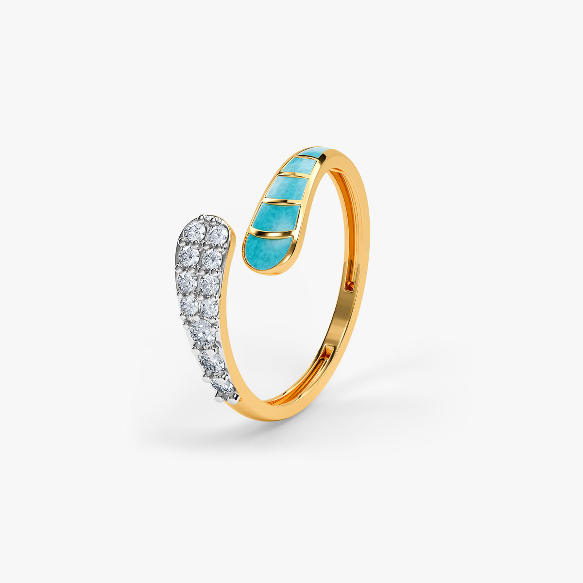 Gold Megh Lab Grown Diamond Ring (Size 12)