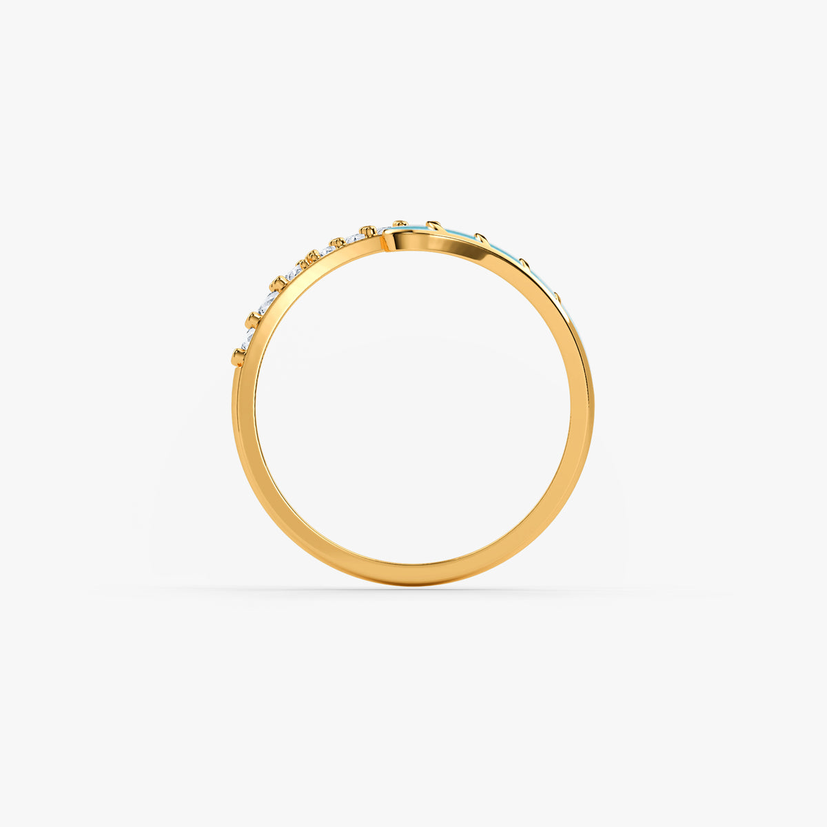 Gold Megh Lab Grown Diamond Ring (Size 12)