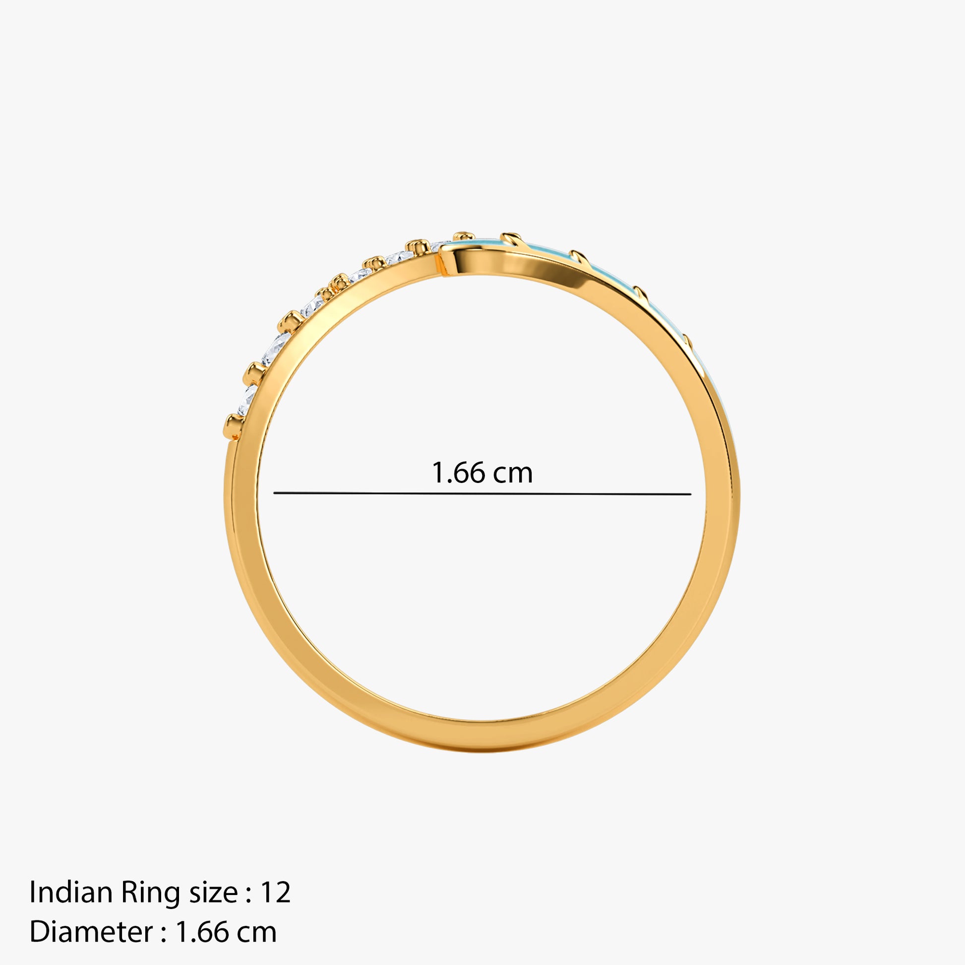 Gold Megh Lab Grown Diamond Ring (Size 12)